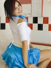 Raven Riley In Blue Skirt